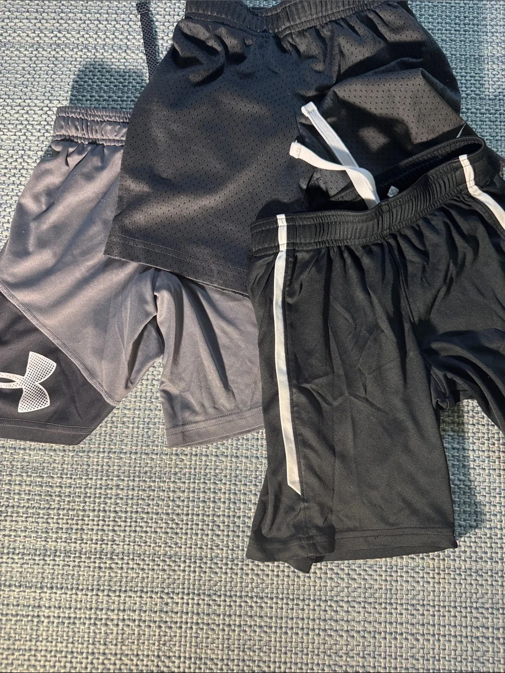 Under Armour and NikeBoys' Black & Gray Athletic Shorts Set